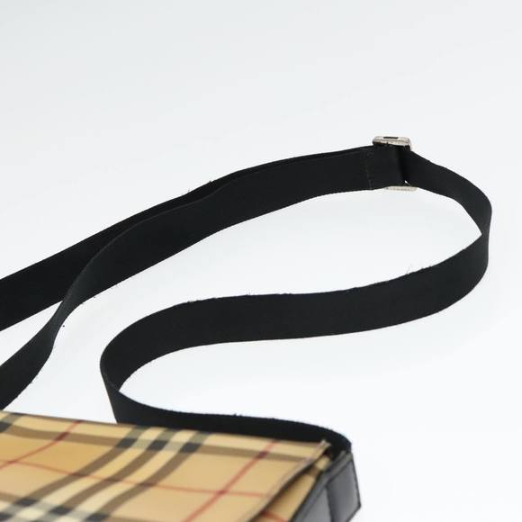 BURBERRY Nova Check Shoulder Bag PVC Beige Auth hk1702 - Picture 8 of 16